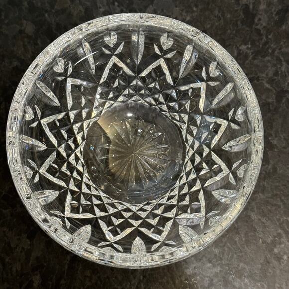 Waterford Crystal Lismore 5” Bowl Signed Seahorse Mark Ireland Cut Diamond Fan - Picture 2 of 6